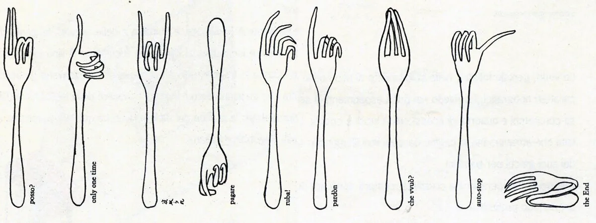 Forchette parlanti, a work by Bruno Munari